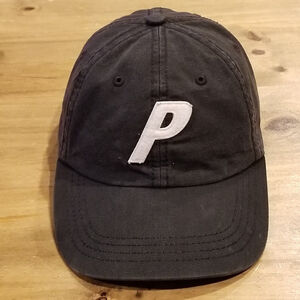 Palace Skateboards Hat Cap Black P Logo Skater Cotton Dad Adjustable